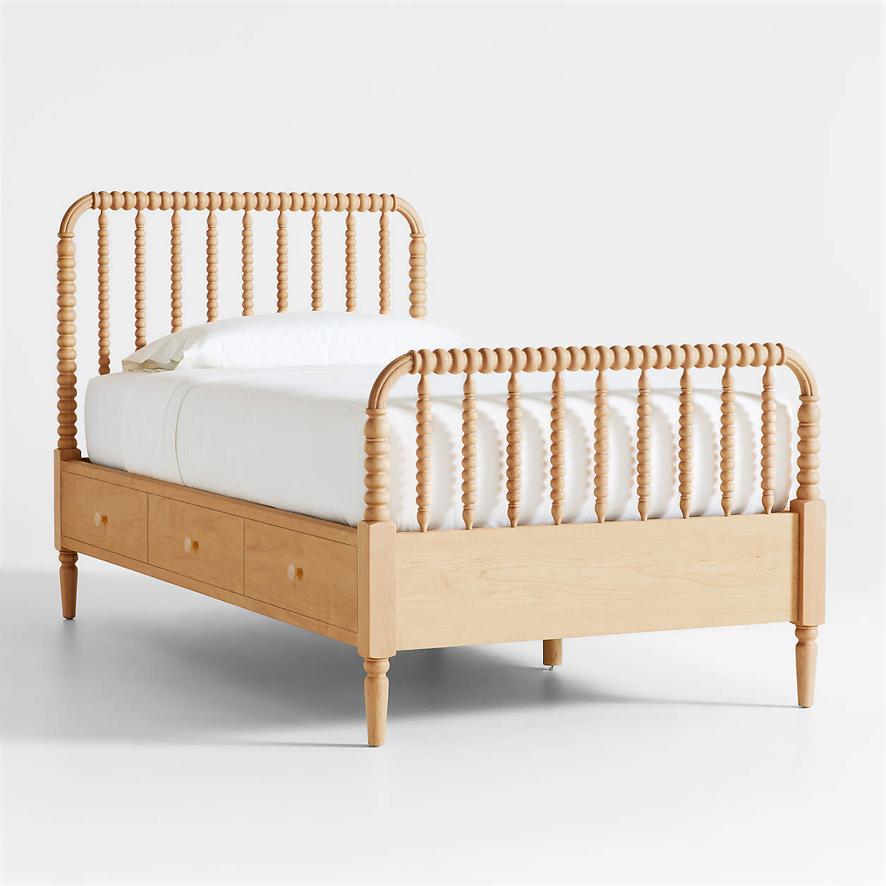 Crate and Kids Jenny Lind Kids Twin Storage Bed Bed with Storage Drawers Spindle 