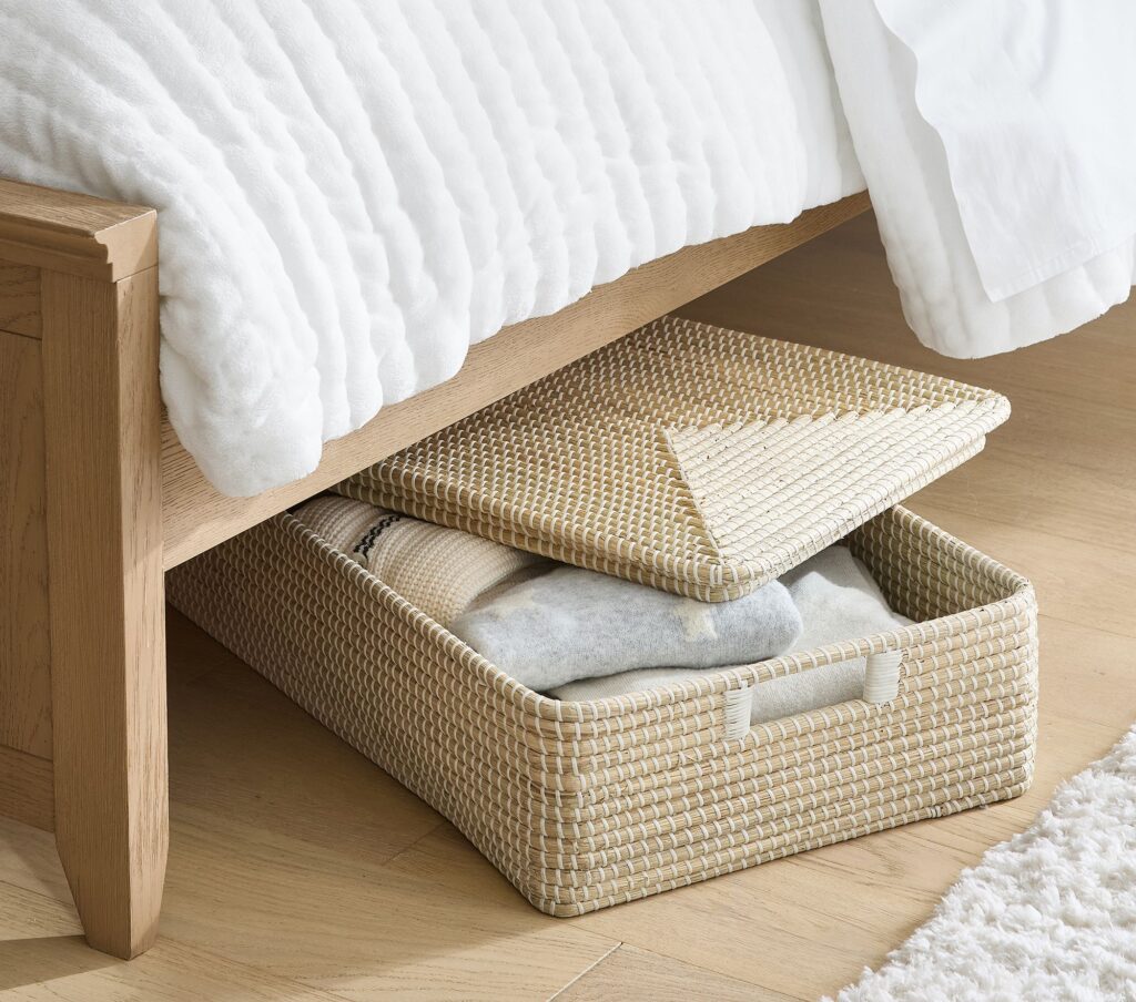 under bed storage basket pottery barn kids 